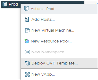 Deploy OVF Template