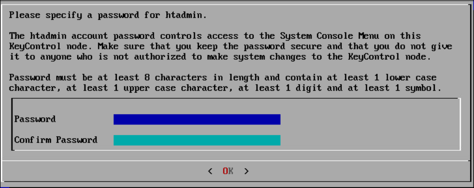 Specify htadmin Password