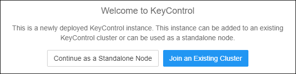 Welcome to KeyControl screen