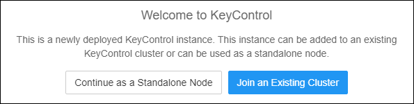 Welcome to KeyControl screen