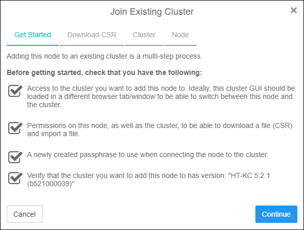 Getting Started with Cluster Join