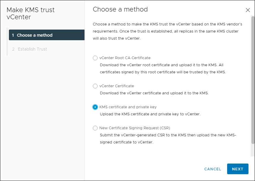 Choose a Trust Method