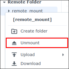 Remote Folder to be unmounted